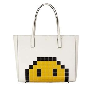 Anya Hindmarch bury Pixel Smiley Shopper Tote Bag